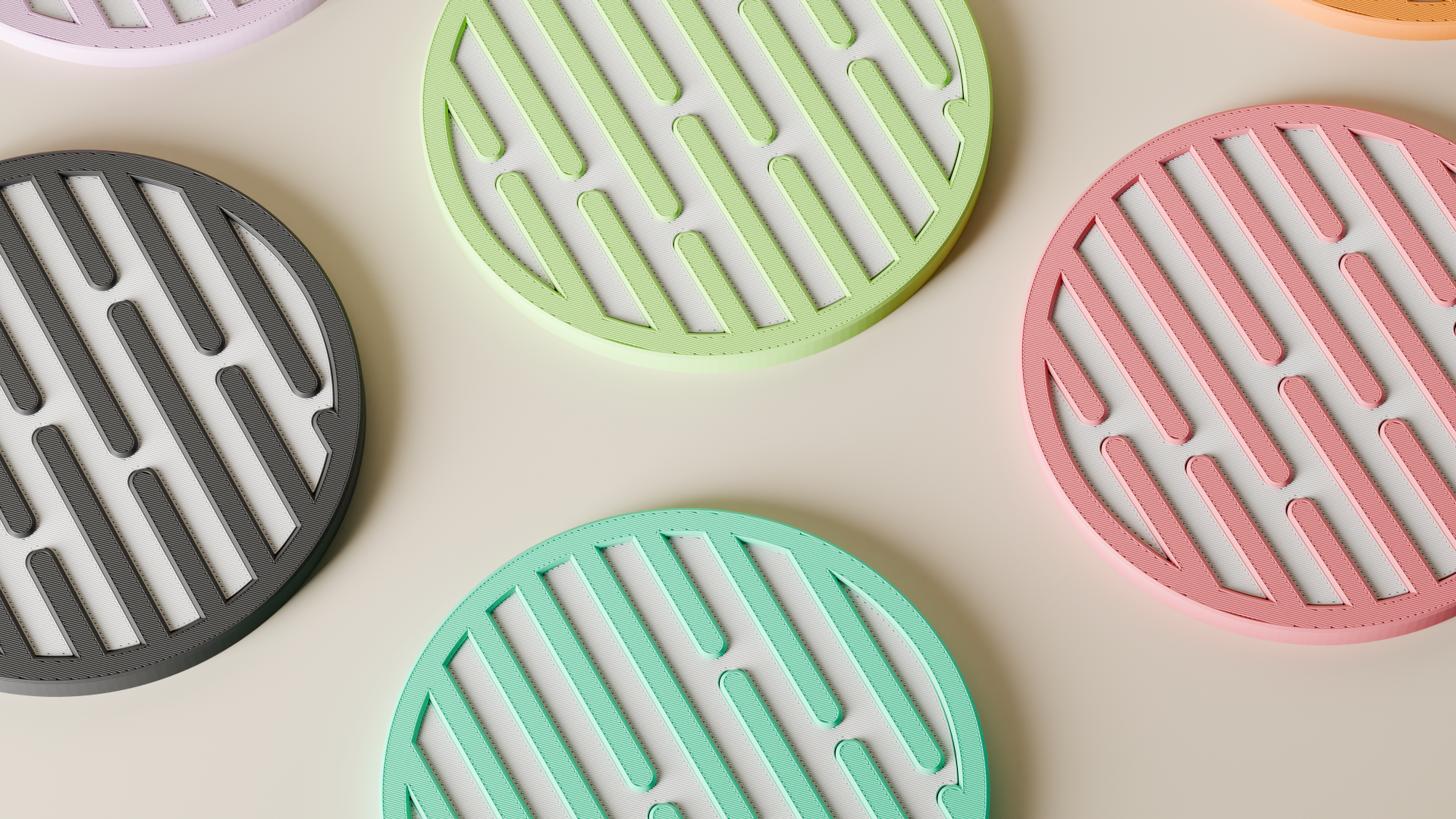 Modern Coaster Multi Colour