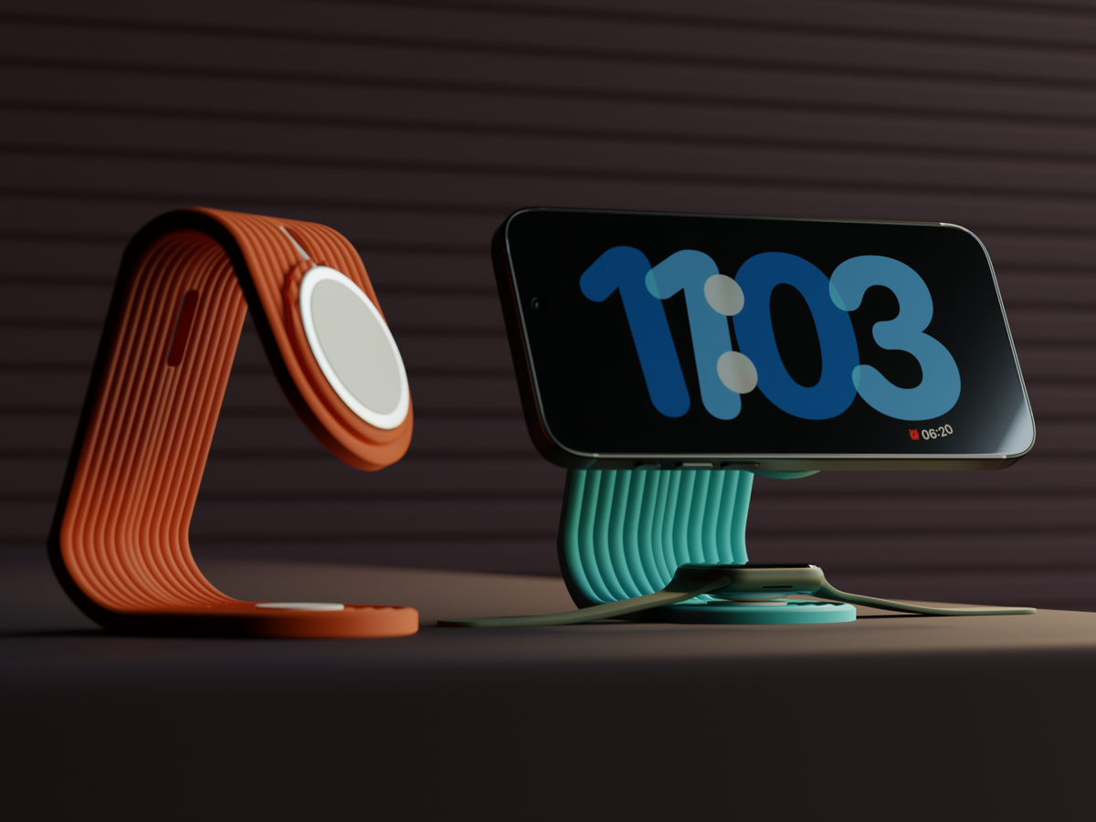 iPhone and Apple Watch Charging Stand – main view