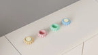 Modern angular LED tealight holder product view in selected colour