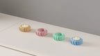 Modern angular LED tealight holder product view in selected colour