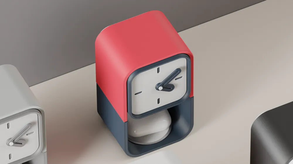 Desk Clock With Airpod Charger and Storage