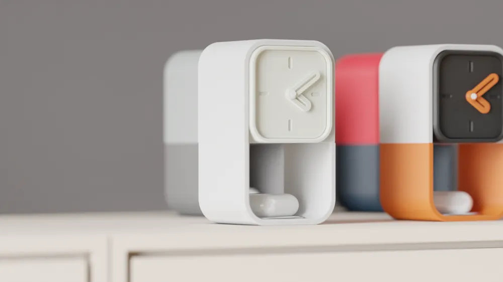 Desk Clock With Airpod Charger and Storage