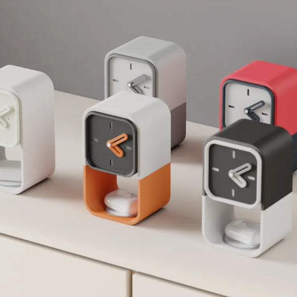 Desk Clock With Airpod Charger and Storage