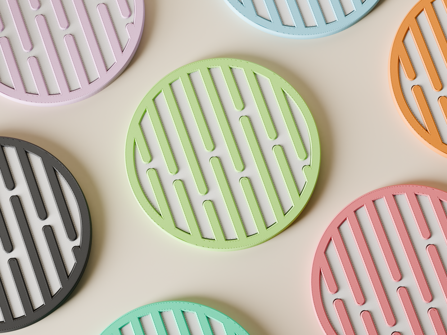 Modern Coaster Multi Colour