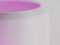 Minimalist 3D printed lamp with soft pink glow, modern design by Lunqo