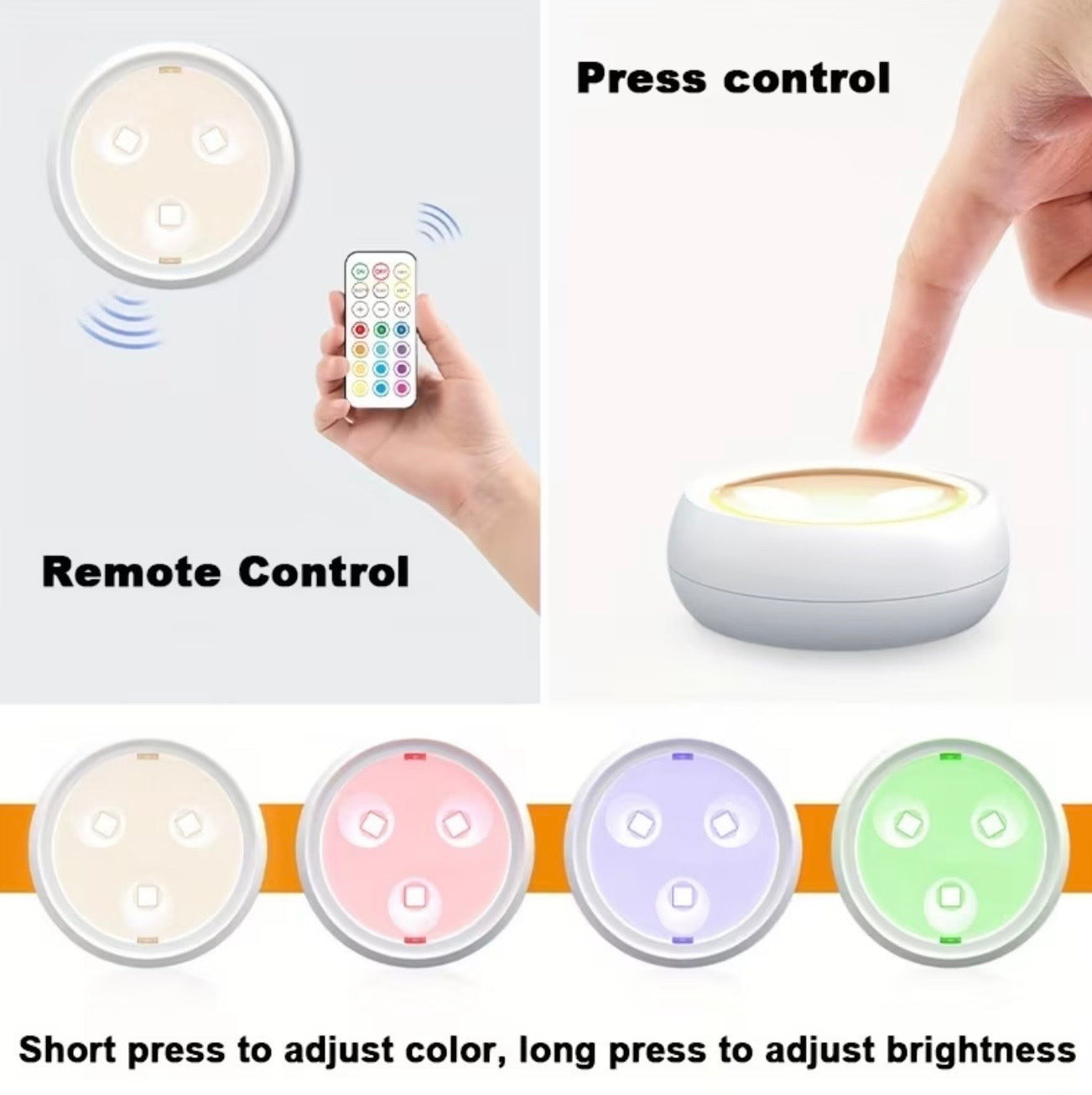 Wireless RGB Tap Light (Battery Powered)