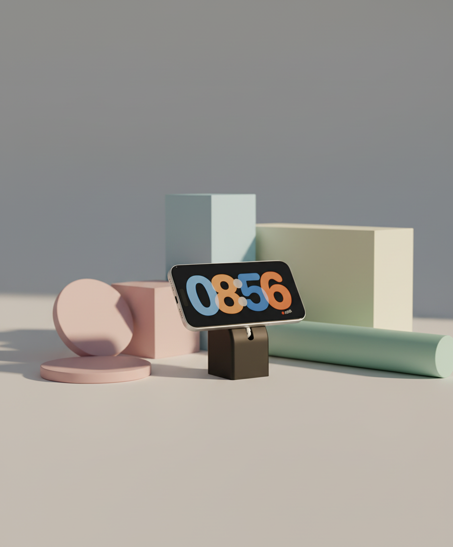 BlockDock MagSafe stand – angled view