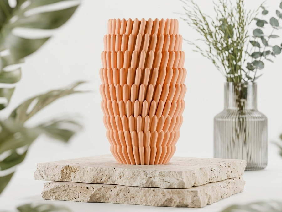 Sculptural sea anemone inspired decorative vase in a clean product view.