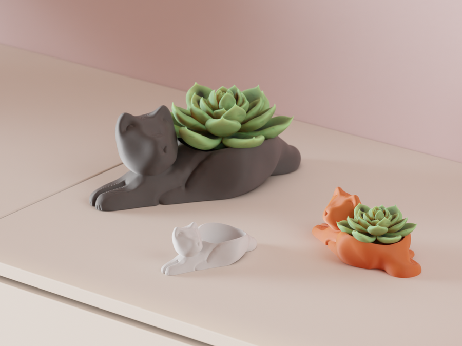 Arc – Cat-inspired Planter – view 1