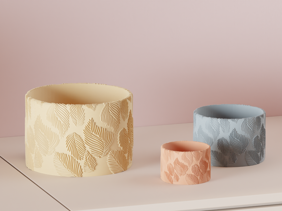 Arc – Leaf-patterned Planter – view 1