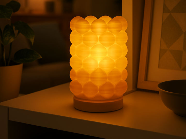 CozyDots Table Lamp – illuminated product view