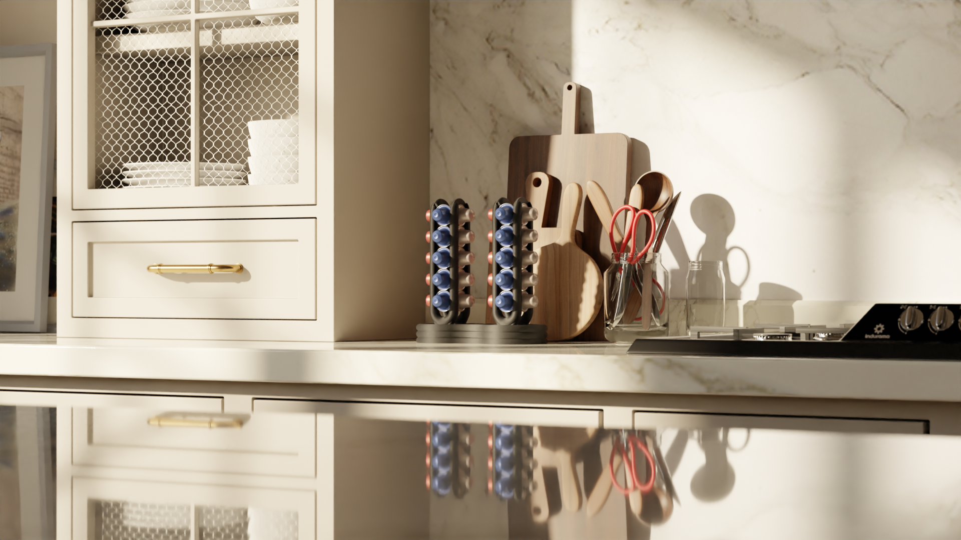 Two-part coffee pod stand colour combination