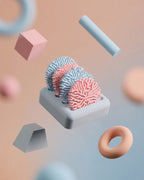 Coral coaster set with stand, view 13