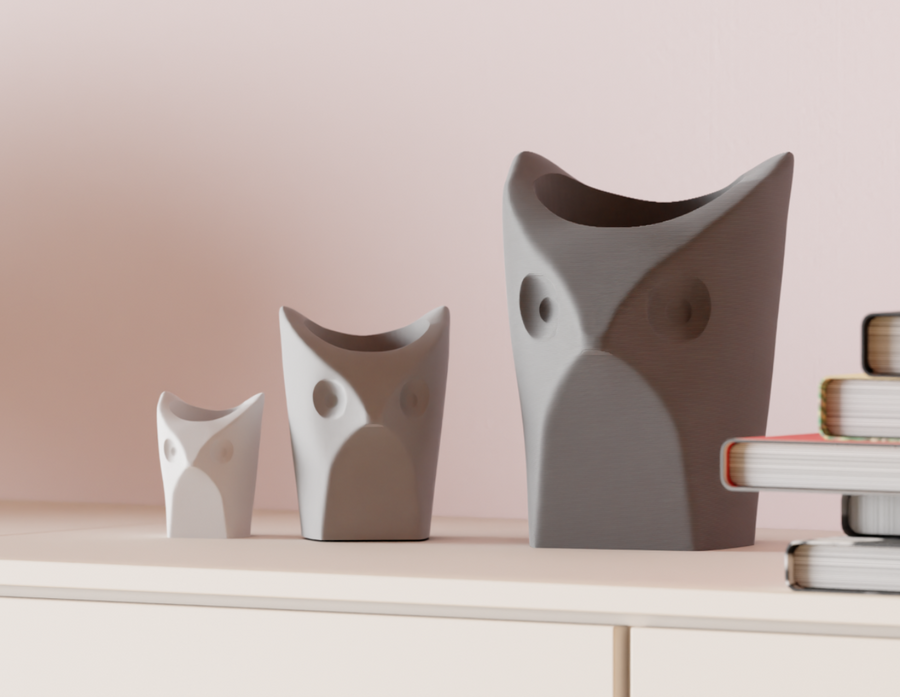 Cove – Owl-inspired Planter – view 1