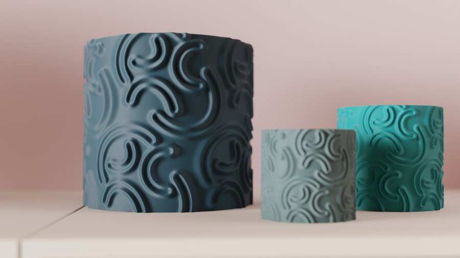 DuoForm arc-textured planter detail view 2