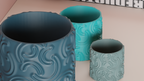DuoForm arc-textured planter detail view 3