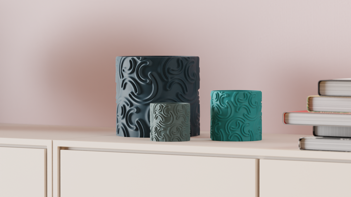 DuoForm arc-textured planter detail view 6