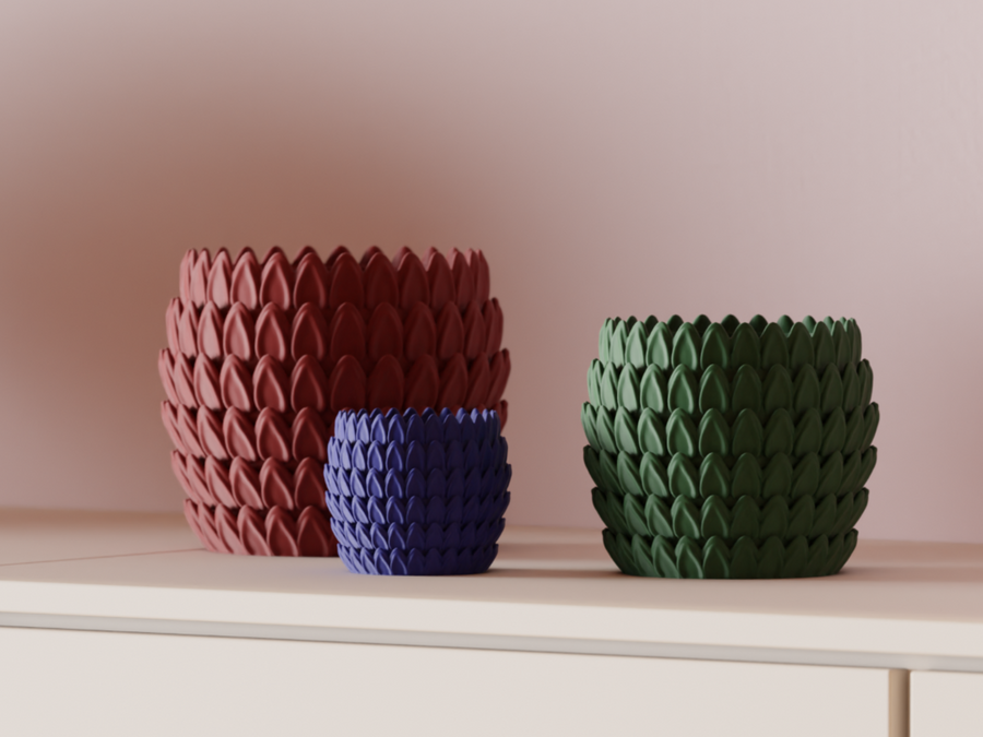 DuoForm – Dragon-scale Planter – view 1