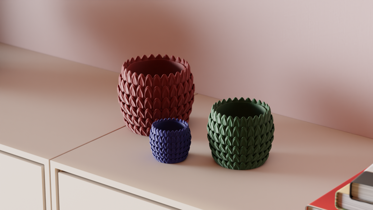 DuoForm – Dragon-scale Planter – view 3