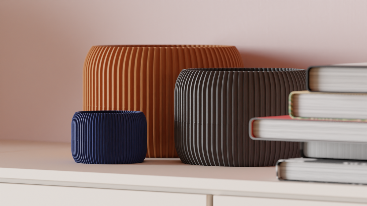 DuoForm – Ribbed Planter with Drip Tray – view 5