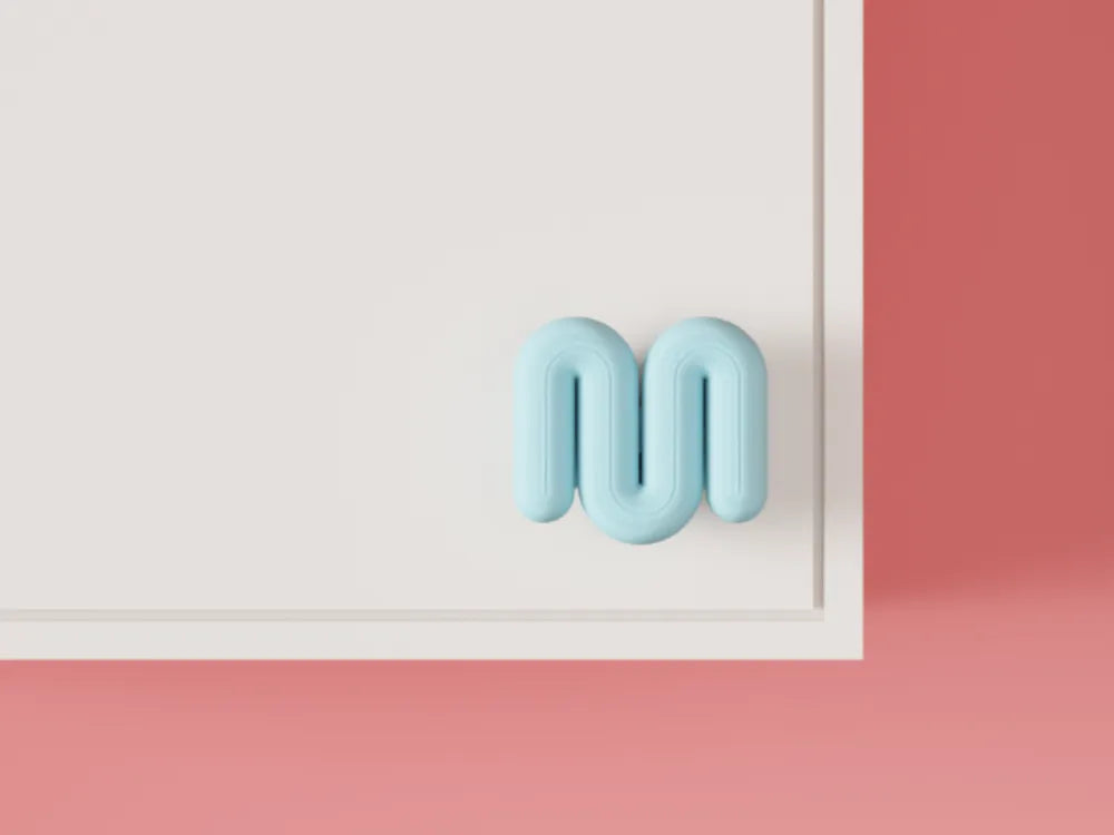 Wibble Aesthetic Cabinet Handle in selected colour – view 1