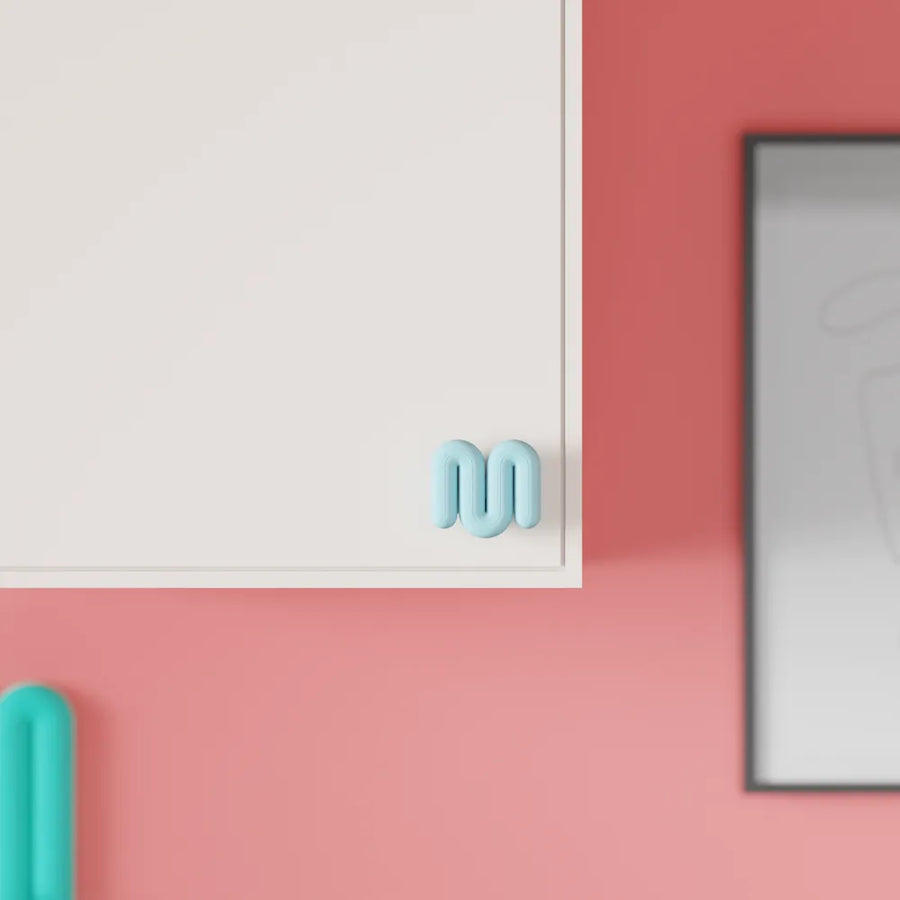 Wibble Aesthetic Cabinet Handle in selected colour – view 2