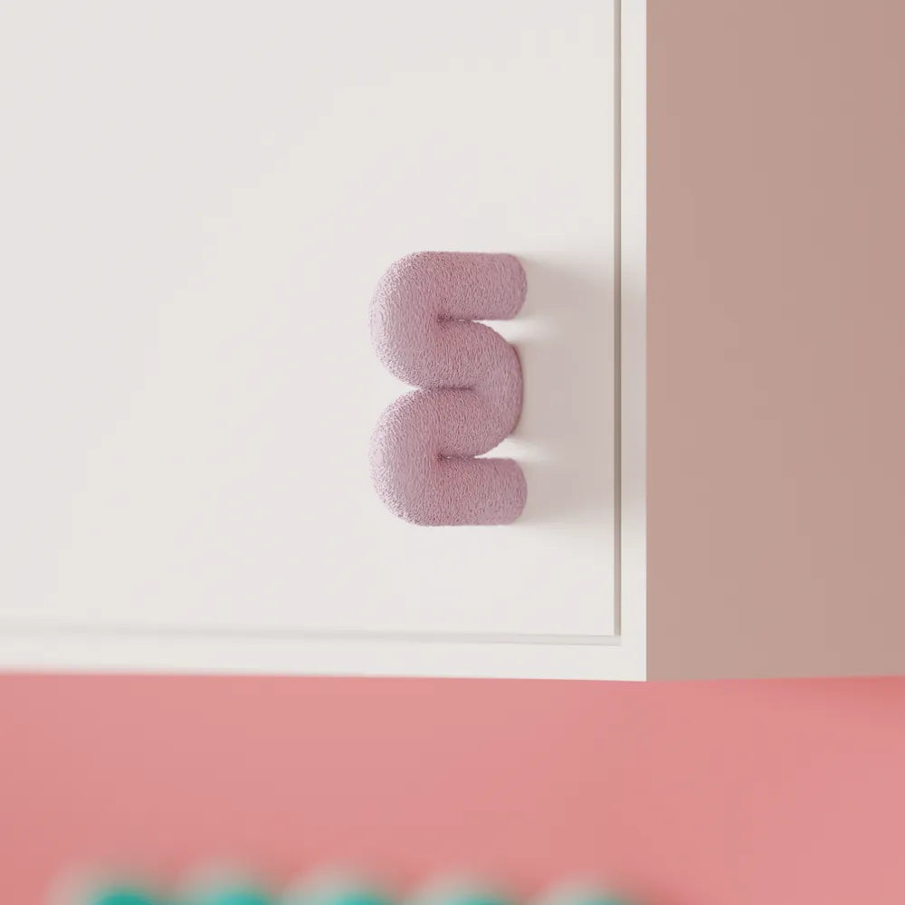 Wibble Aesthetic Cabinet Door Handle in selected colour – view 2