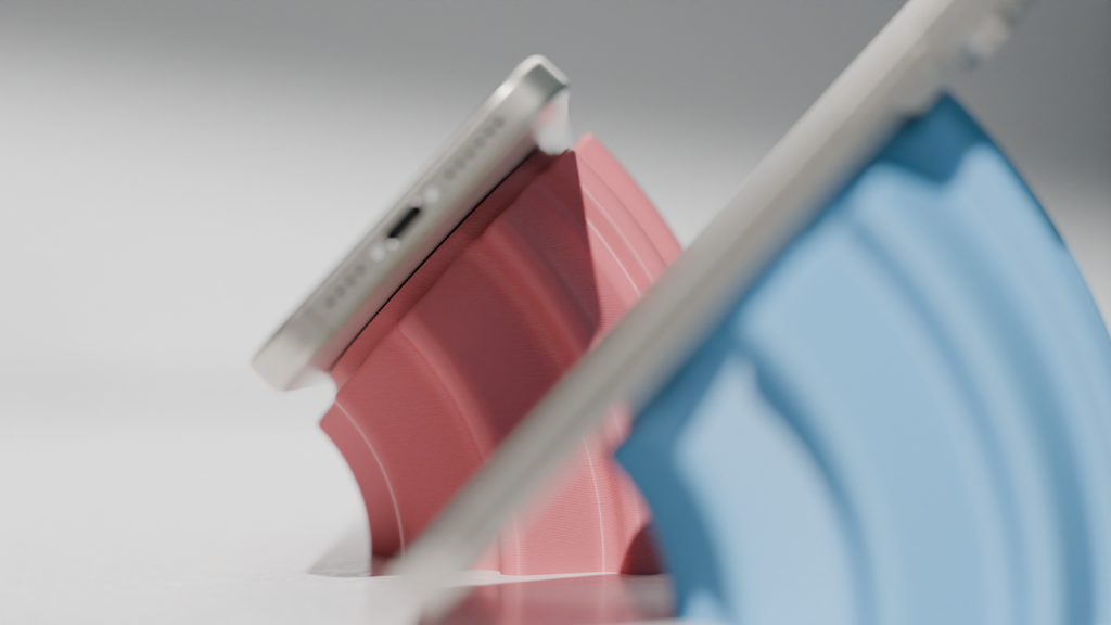 ArcDock sculptural MagSafe stand – alternate view