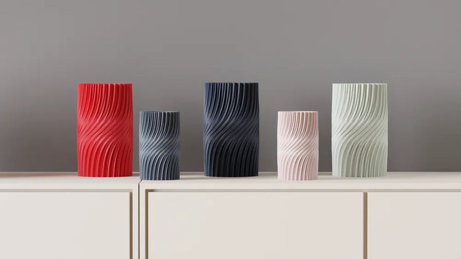 Clean aesthetic twisted vase view 3