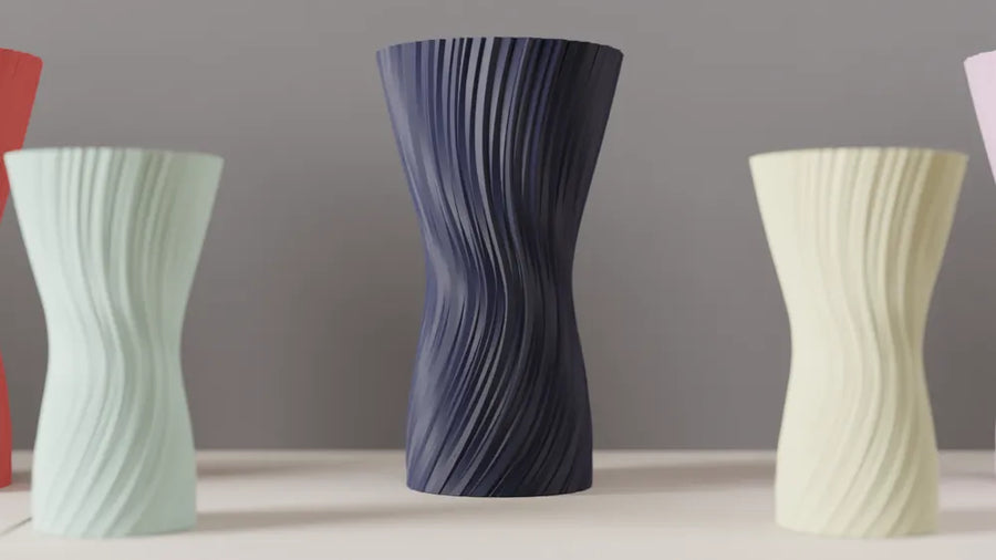 Elegant twisted vase view 2