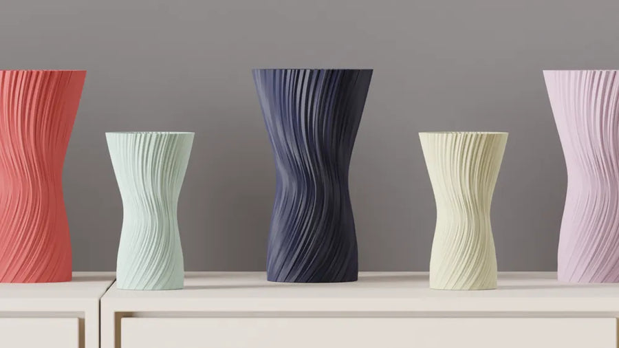 Elegant twisted vase view 4