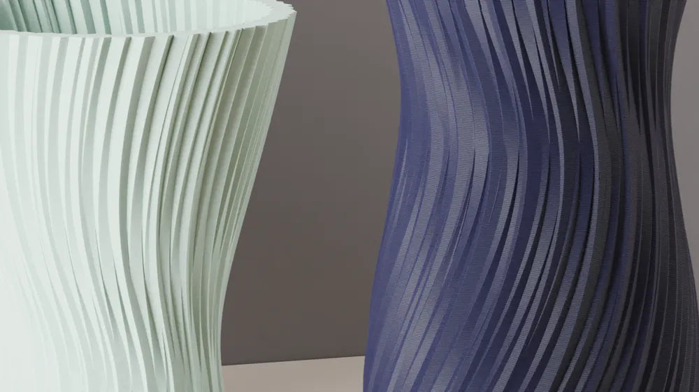Elegant twisted vase view 7