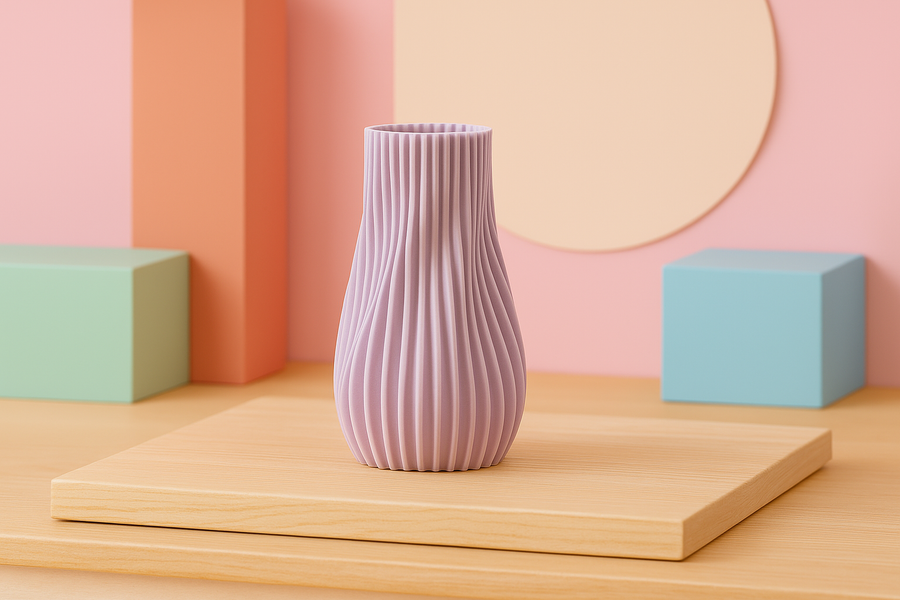 Modern flowing sculptural vase – view 5
