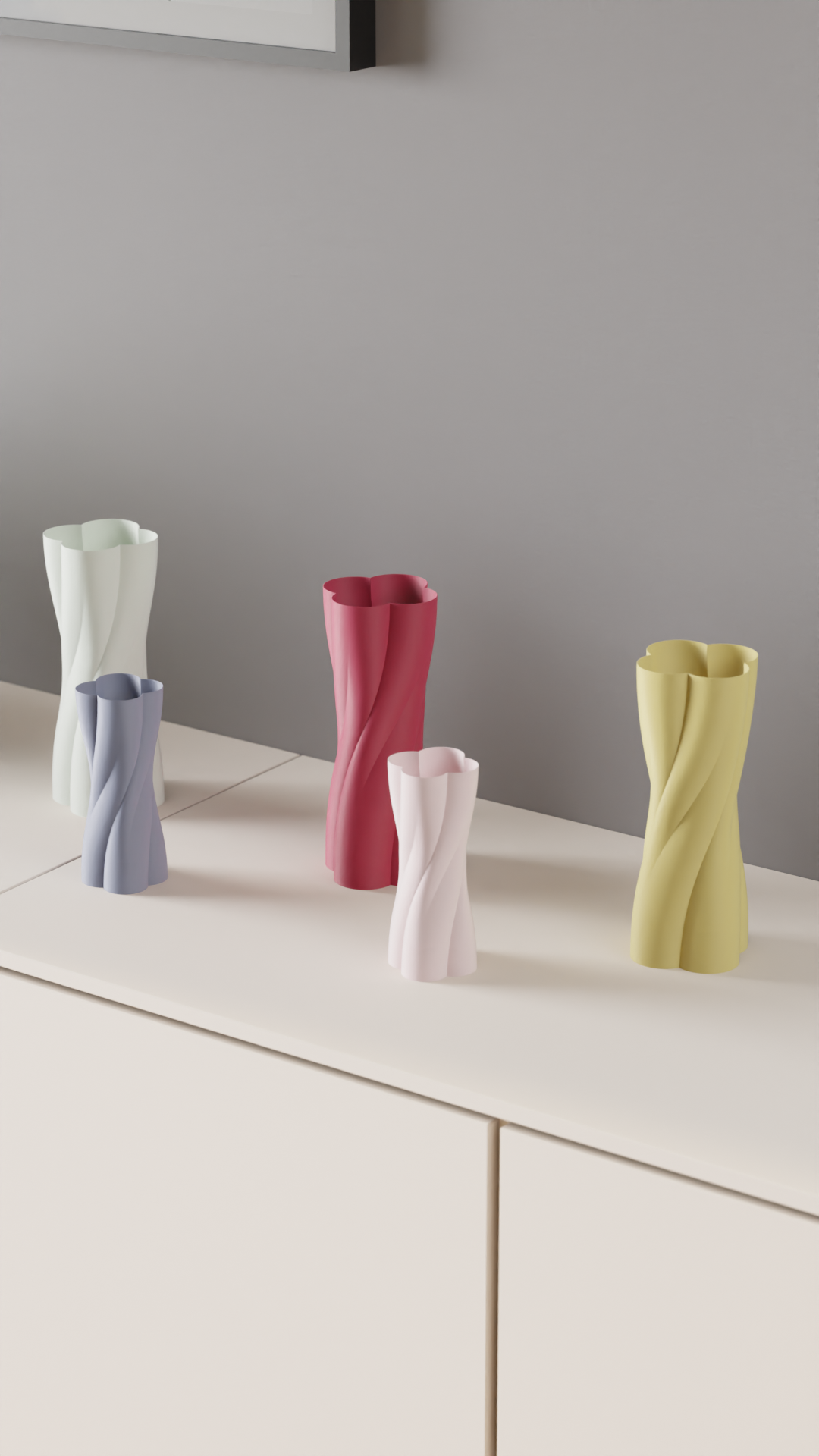 Elegant twisted sculptural vase – view 4