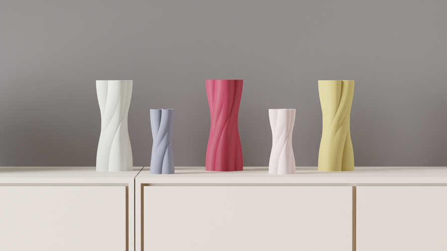 Elegant twisted sculptural vase – view 5