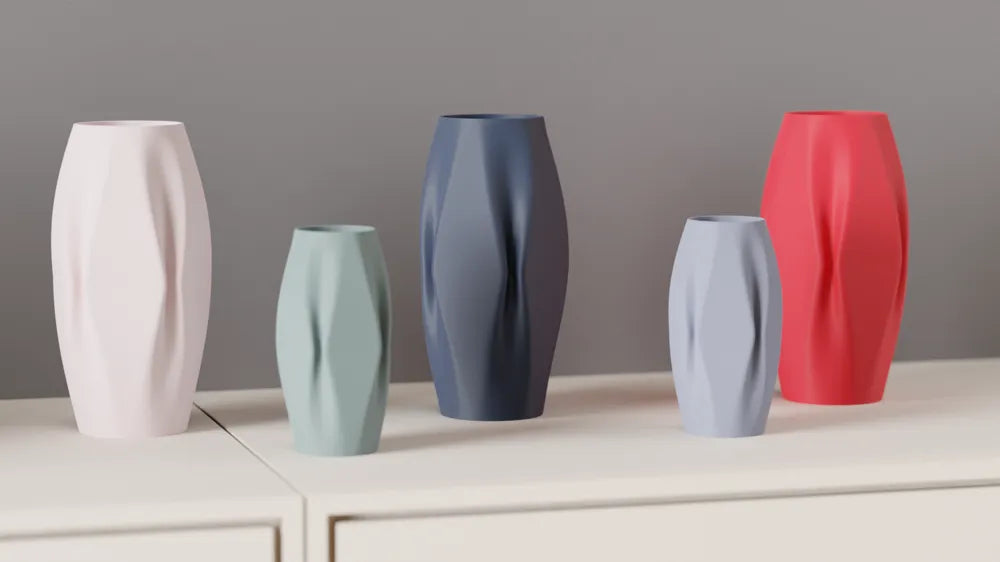 Elegant creased vase view 10