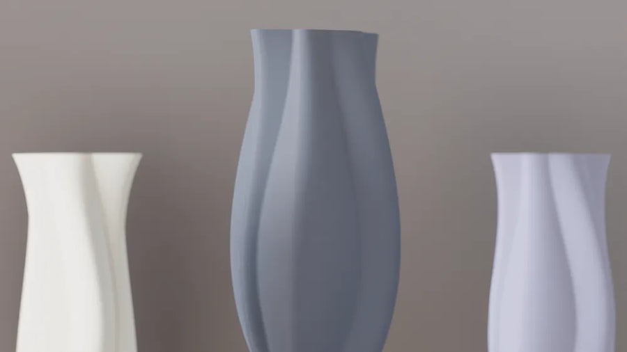Modern flowing organic vase view 2