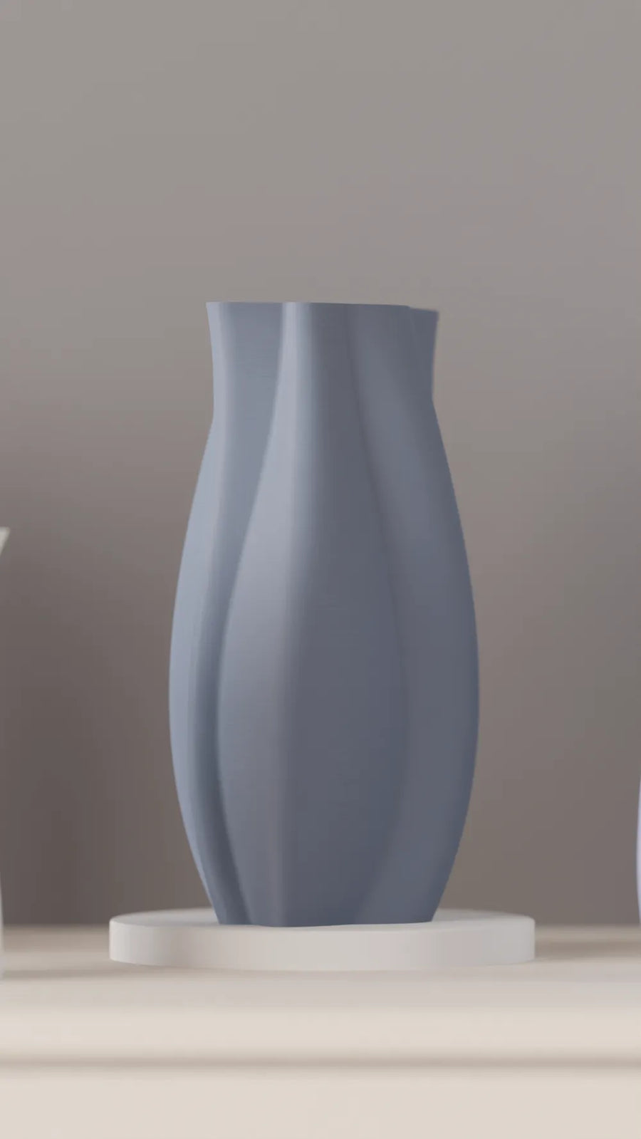 Modern flowing organic vase view 3