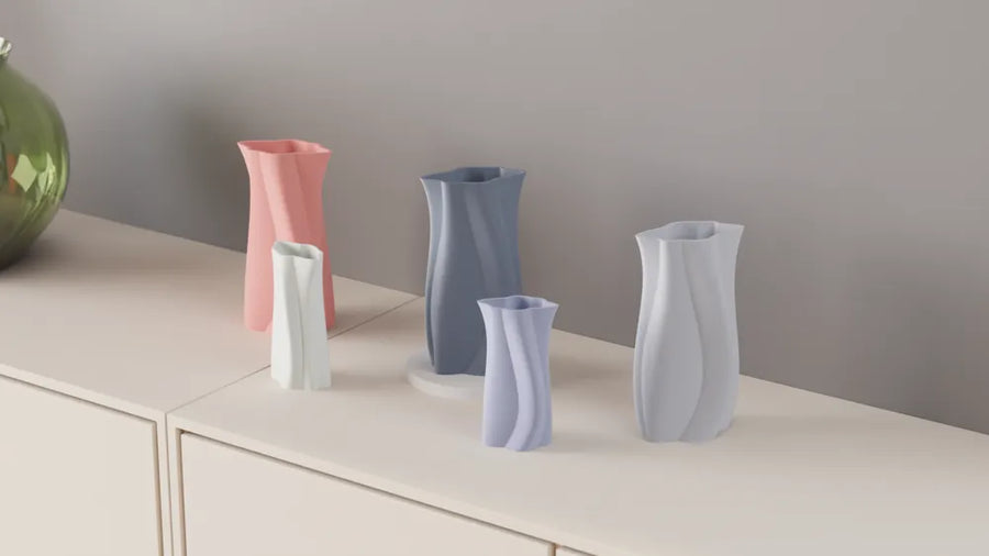 Modern flowing organic vase view 4