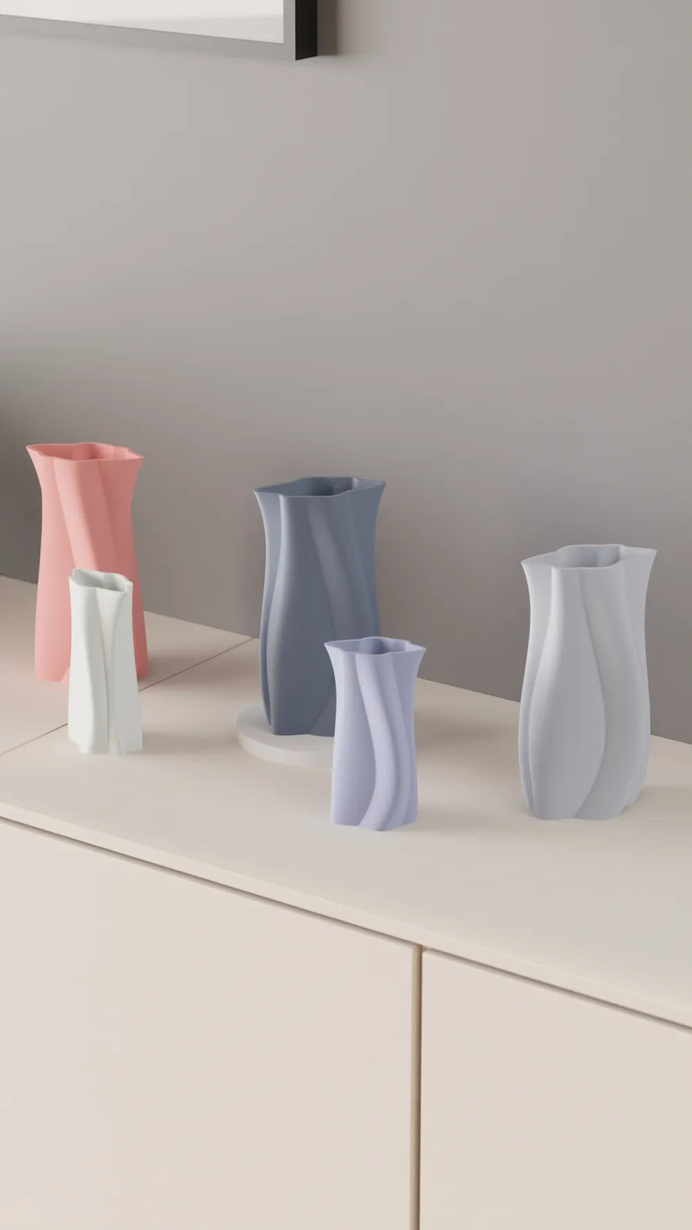 Modern flowing organic vase view 5