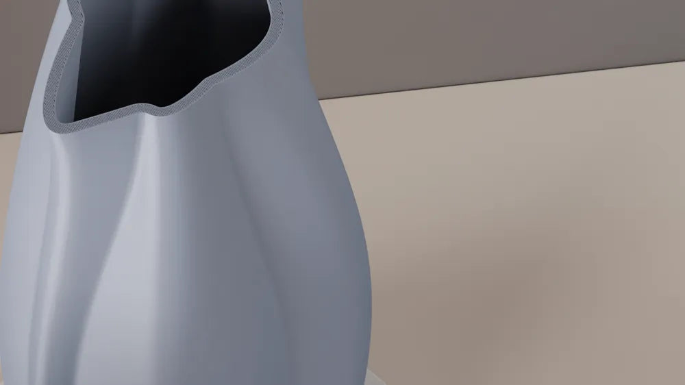 Modern flowing organic vase view 12