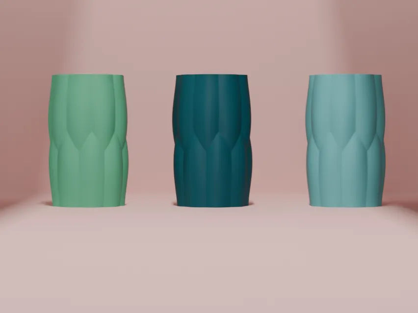 Modern puffed sculptural vase