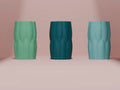 Modern puffed sculptural vase