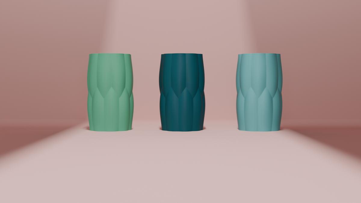 Modern puffed sculptural vase – view 3