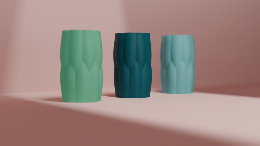 Modern puffed sculptural vase – view 5