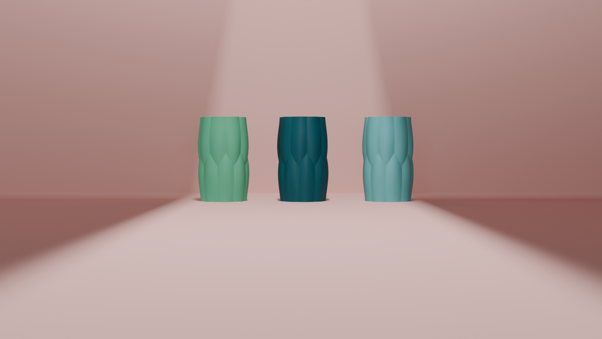Modern puffed sculptural vase – view 7