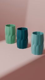 Modern puffed sculptural vase – view 10