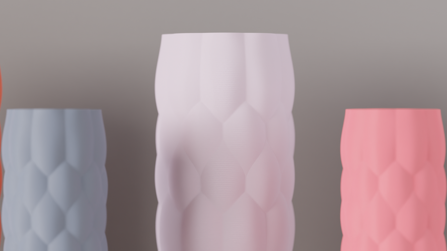 Puffed pleated sculptural vase – view 4
