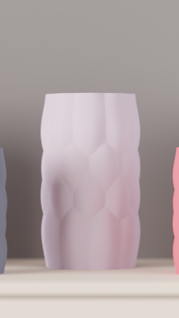Puffed pleated sculptural vase – view 5