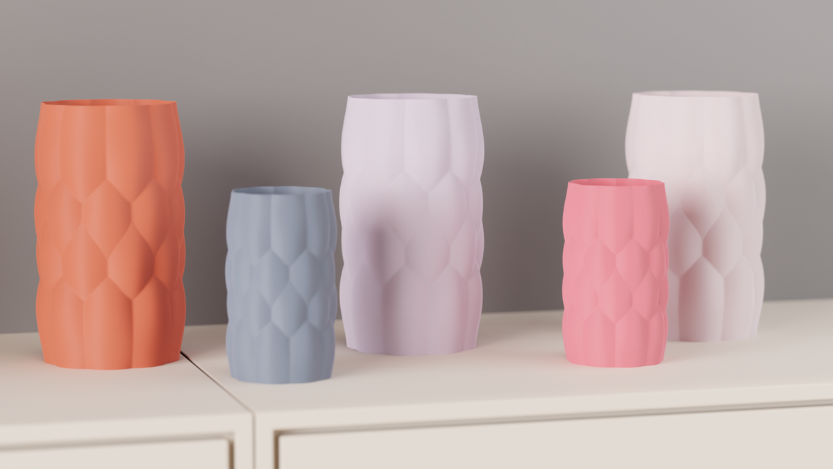 Puffed pleated sculptural vase – view 12